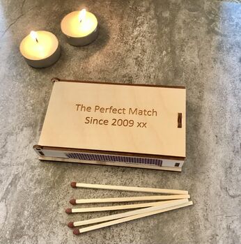Personalised Matchbox And Extra Long Matches, 5 of 9