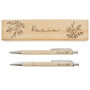 Personalised Floral Wooden Pen And Pencil Set, thumbnail 6 of 6