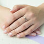 Personalised Skinny Hammered Secret Message Ring, thumbnail 2 of 7