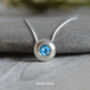 9mm Topaz Necklace Set In Sterling Silver, thumbnail 4 of 7