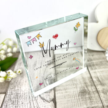 Personalised 'From The Kids' Crystal Token For Mum Or Grandma, 6 of 7