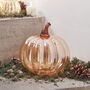 Amber Glass Pumpkin Decoration, thumbnail 1 of 6