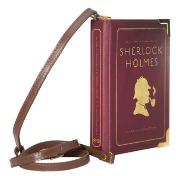 Sherlock Holmes Silhouette Burgundy Book Small Handbag, 2 of 9