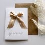 Personalised Wedding Card Bow Tied The Knot, thumbnail 2 of 3