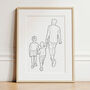 Personalised Line Drawing Family Portrait Illustration, thumbnail 2 of 12