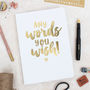 Any Text Here Personalised Gold Foil Notebook, thumbnail 3 of 9