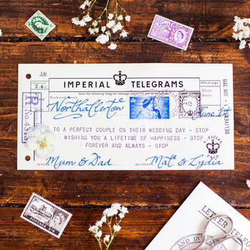 Wedding RSVP Telegram Card, 2 of 10