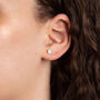 Mini Sterling Silver March Birthstone Stud Earrings, thumbnail 1 of 8