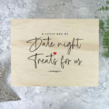 Personalised Couples Date Night Treat Box Five Sizes, 5 of 11