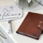 Personalised A5 Luxury Leather Journal Notebook Cover. Spanish Brown, thumbnail 5 of 12