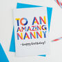 Amazing Nanny Personalised Card, thumbnail 1 of 2
