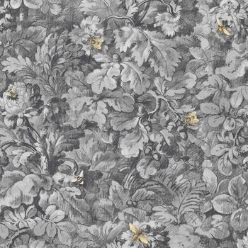 Busy Bee Charcoal Wallpaper, 3 of 4