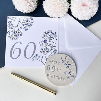 60th Birthday Floral Coaster, 2 of 6