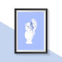 A4 Athena Marble Bust Goddess Of Wisdom Art Print, thumbnail 2 of 2