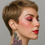 Gold Plated Silver Split Bar Ear Cuff Earrings, thumbnail 6 of 7