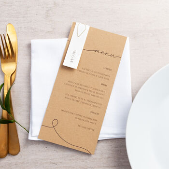 Minimal Script Menus With Optional Place Cards, 3 of 4
