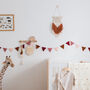Ruby And Neutral Boho Bunting, thumbnail 1 of 4