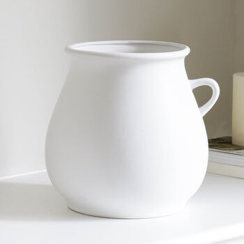 Smooth Round White Vase, 4 of 4