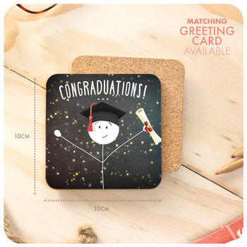 Fun Graduation Congratulations Gift Keepsake Coaster, 4 of 5