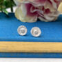 Good Luck Sterling Silver Mini Sunflower Earrings, thumbnail 2 of 12