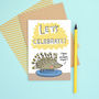 'Let's Celebrate' Hedgehog Greeting Card, thumbnail 1 of 3