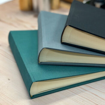 Large Personalised Wedding Photo Album Made With Linen, 8 of 12