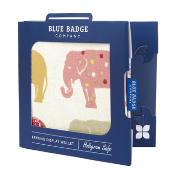 Blue Badge Parking Permit Wallet In Elephants, 3 of 5