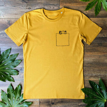 Pocket Bear Men's Organic T Shirt, 3 of 7