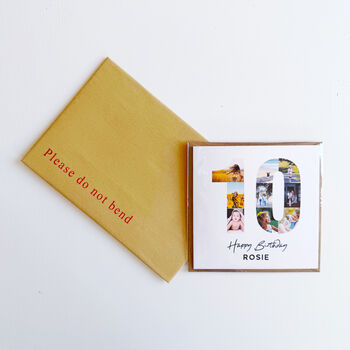Personalised 10th Birthday Photo Collage Card, 7 of 8