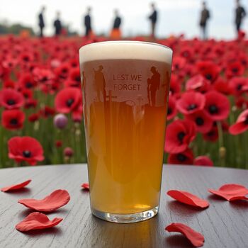 Remembrance Day Personalised Pint Glass, 7 of 11