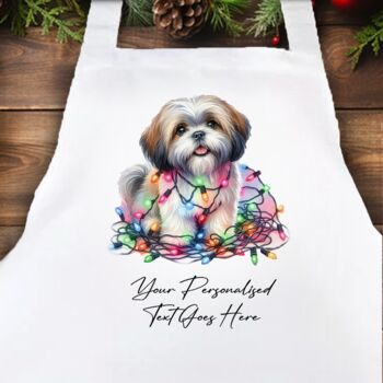 Personalised Shih Tzu In Christmas Lights, 8 of 9