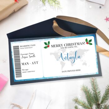 Personalised Christmas Boarding Pass, 2 of 5