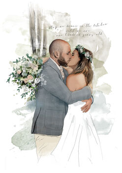 Wedding Portrait Illustration, 6 of 11
