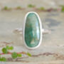 Rose Cut Oval Emerald Ring, thumbnail 1 of 3