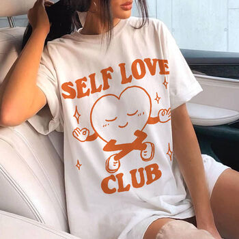 'Self Love Club' Trendy Tshirt, 4 of 7