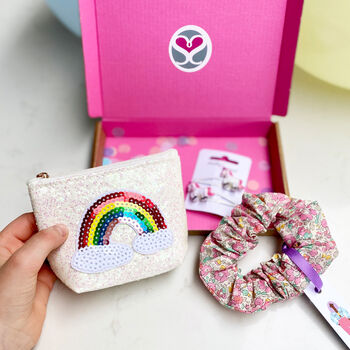 Personalised Girls Rainbow Glitter Coin Purse Gift, 9 of 9