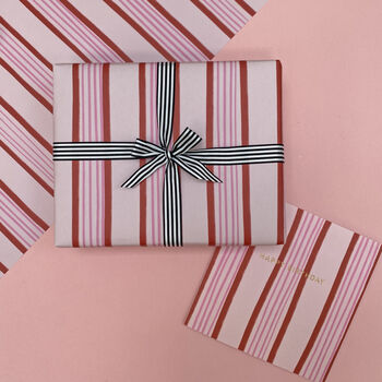 Red And Pink Striped Wrapping Paper, 7 of 9