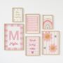 Girls Pastel Floral Affirmationwall Print Set For Bedroom Or Nursery, thumbnail 1 of 6