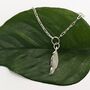 Maxi Feather Sterling Silver Necklace, thumbnail 2 of 6