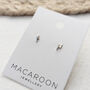 Tiny Silver Lightning Bolt Earrings, thumbnail 2 of 5