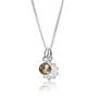Solar Plexus Charm Necklace In Sterling Silver Citrine, thumbnail 1 of 2