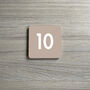 Stylish Small Square House Number, thumbnail 4 of 9