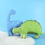 Blue Dinosaur Diplodocus Kids Bedroom Cushion, thumbnail 2 of 7