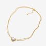 Kokoro Mixed Metals Heart Necklace, thumbnail 2 of 4