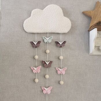 Baby Mobile, Boucle Baby Nursery Wall Cloud, Butterfly, 7 of 10
