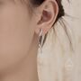 Clear Cz Constellation Dangle Chains Stud Earrings, thumbnail 3 of 11