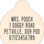 Cottage Floral Custom ID Dog Tag, thumbnail 2 of 2