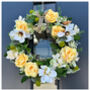 Artificial Magnolia And Rose Door Wreath, thumbnail 2 of 3