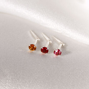 Sterling Silver Andralok Nose Stud With 3mm Crystal, 6 of 8