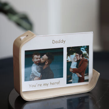 Floating Bent Birch Plywood Two Way Photo Display Frame, 5 of 8